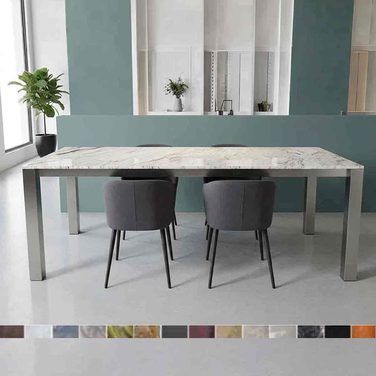 Caicos Esstisch mit Steinplatte aus Sirius White Granit online konfigurieren