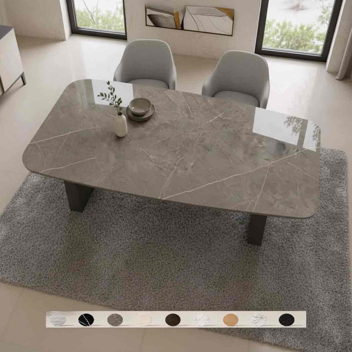 esstisch Vea mit grau brauner Dekton Keramik nach Wunschmass