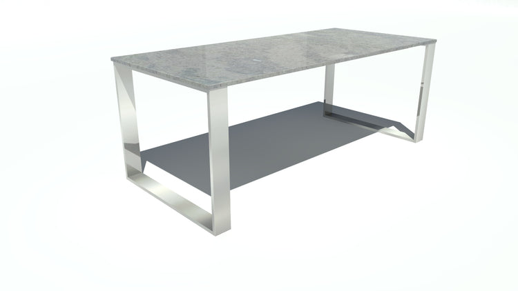 Wetterfester Gartentisch mit Granitplatte