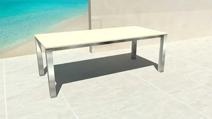 Gartentisch mit Keramikplatte