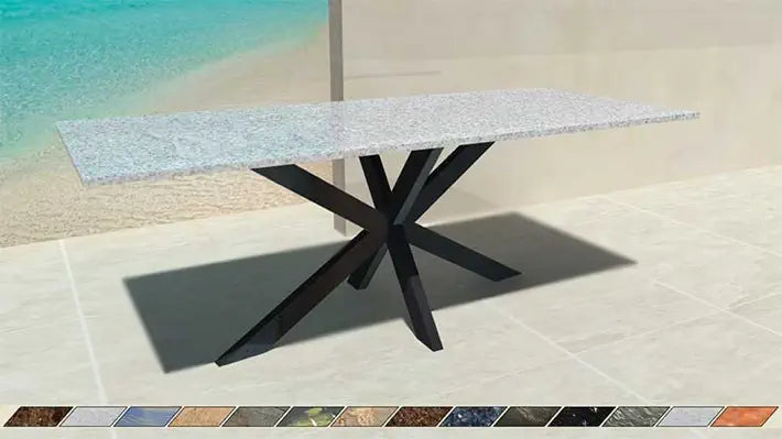 Gartentisch steinplatte