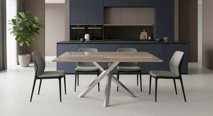 "esstisch Quadro mit beiger Granitplatte inIvory cream tischgestell edelstahl online konfigurieren"