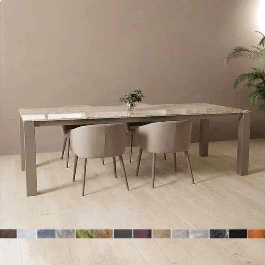 Caicos Esstisch mit Steinplatte aus Ivory Cream Granit online konfigurieren