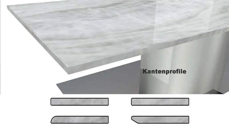 Tisch nach mass - Auswahl der Kantenrofile