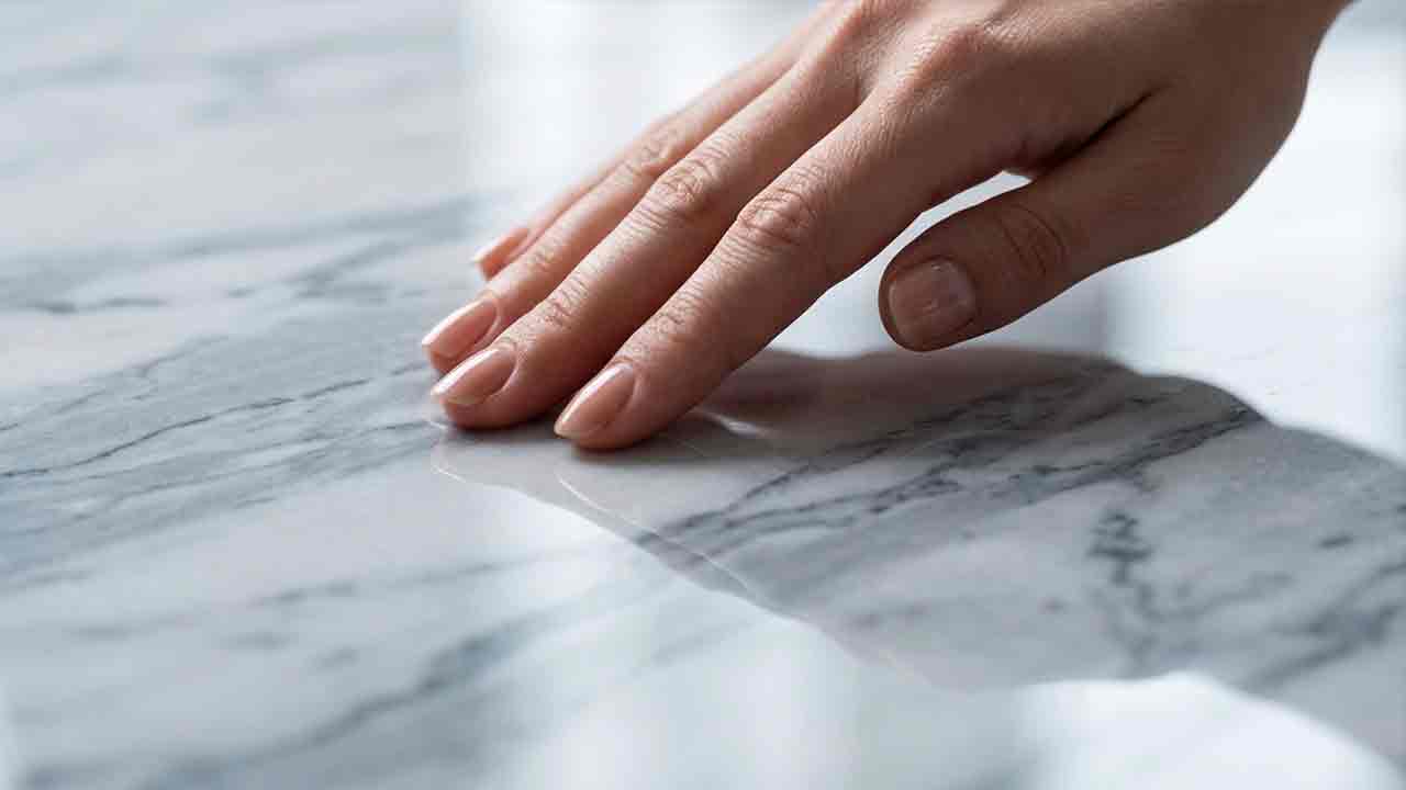 Polierte Oberfläche Tiscxhplatten Detail