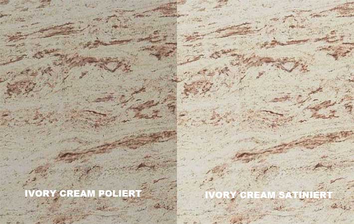 Oberflächen für Tischplatte - Vergleich glänzende versus satinierte Oberfläche