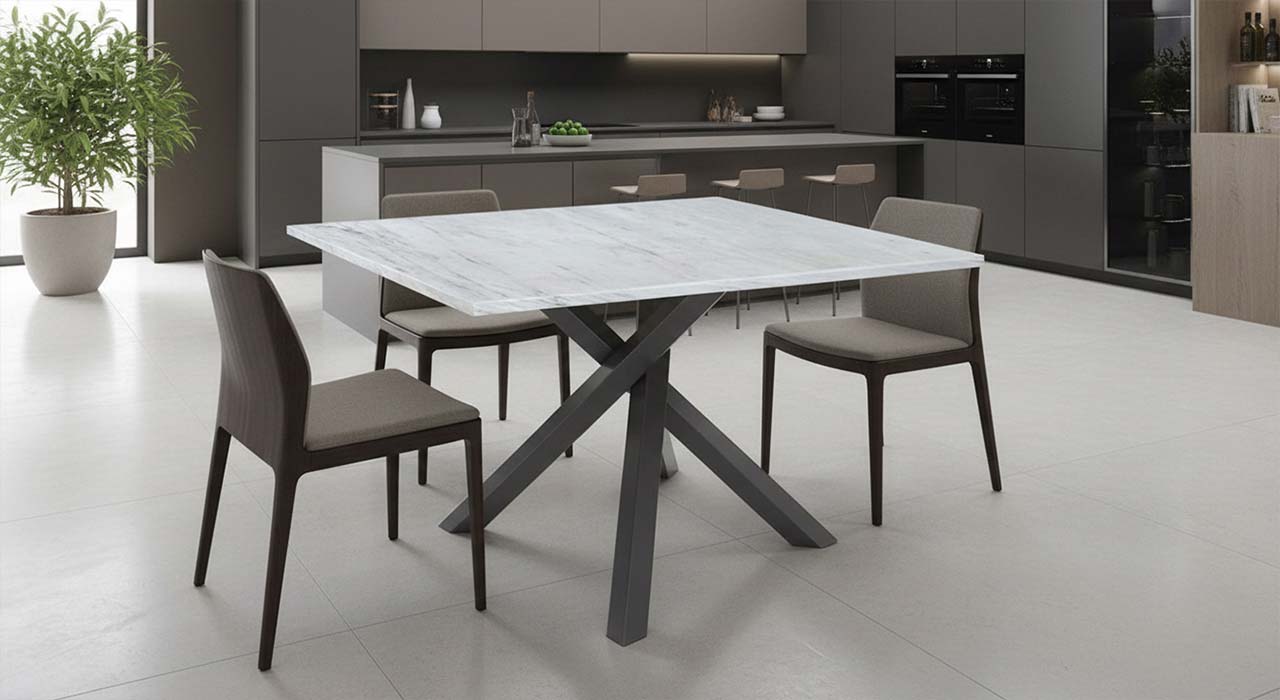 Quadro mit echtem weisen Marmor bis 180 x 180 cm com Profi online kaufen