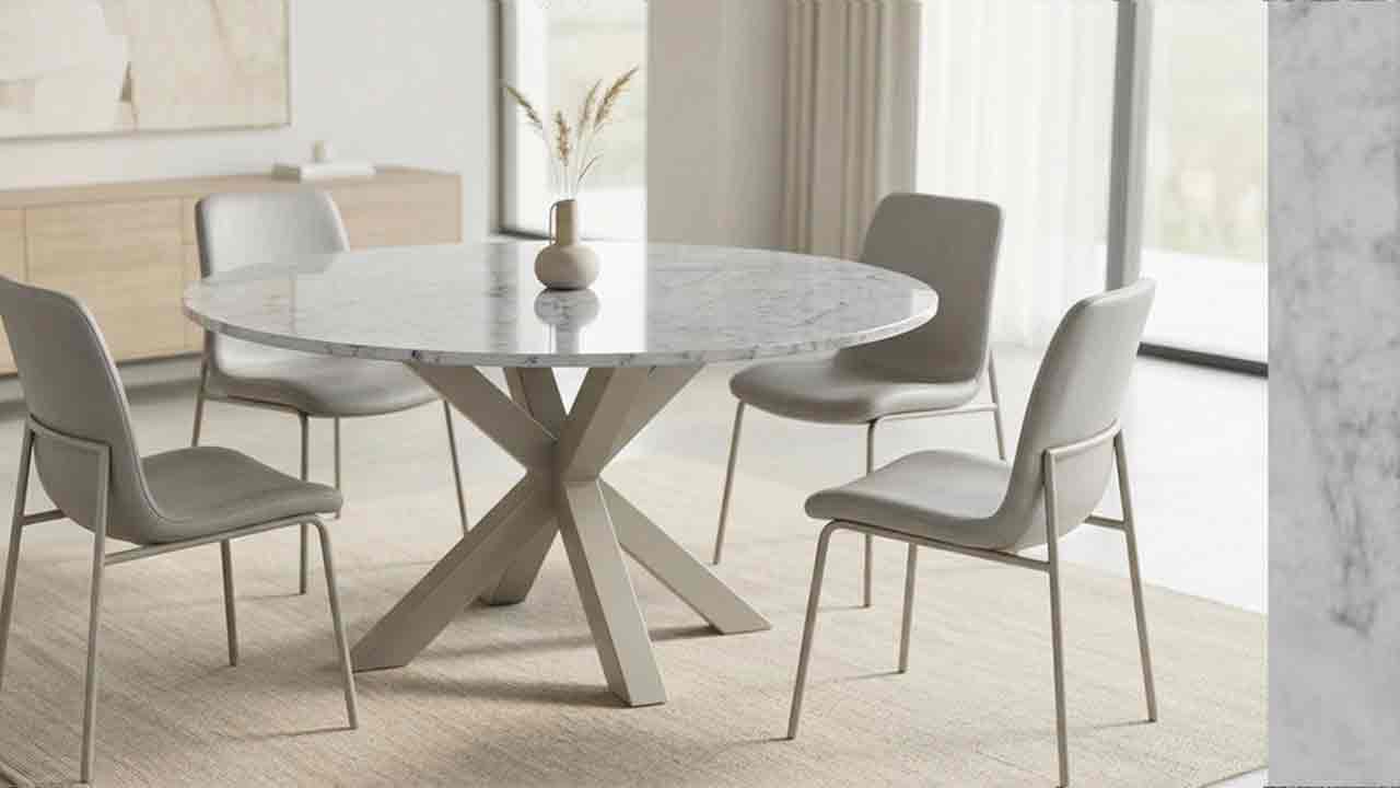 Runder Esstisch Bianco Carrara Marmor online konfigurieren.