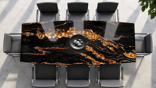 TERRA Esstisch Magna Black Gold – Naturstein Esstisch nach Maß