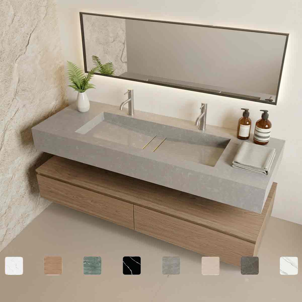 Design-Waschtisch Reflection Pablenou aus Silestone antibakteriell online konfigurieren