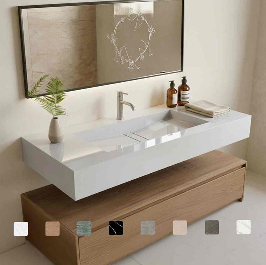 Design-Waschtisch Reflection Miami White aus Silestone antibakteriell online konfigurieren