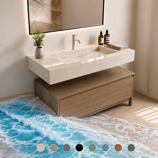 Dekton Keramik Waschtisch Caacatta Tova mit Monnobecken Fleckresistent kratzfest & Pflegeleicht online konfifurieren