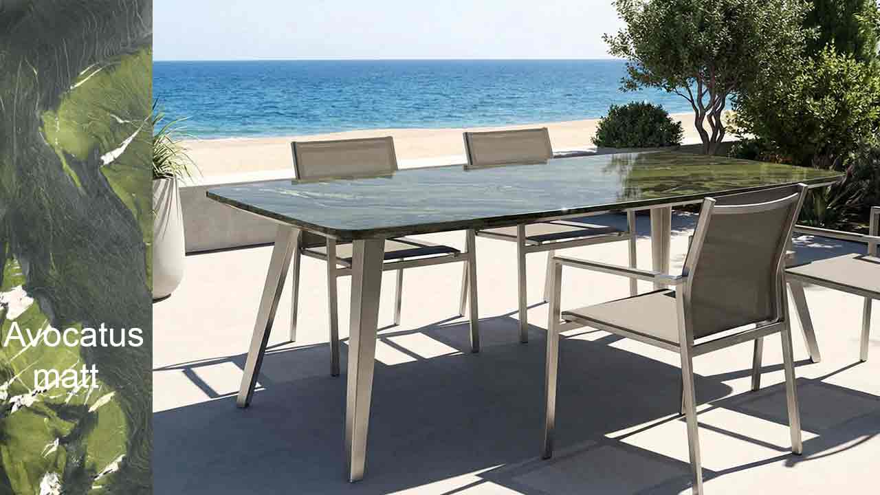 Gartentisch Design Yara mit Avocatus Granitplatte