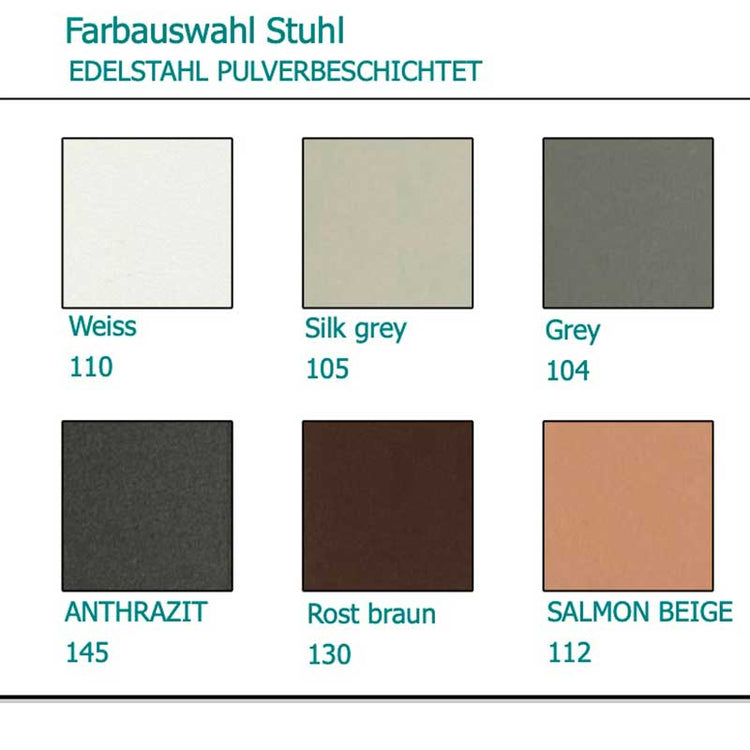 Design Gartenstuhl STARLING - Edelstahl pulverbeschichtet / Collection Rompf
