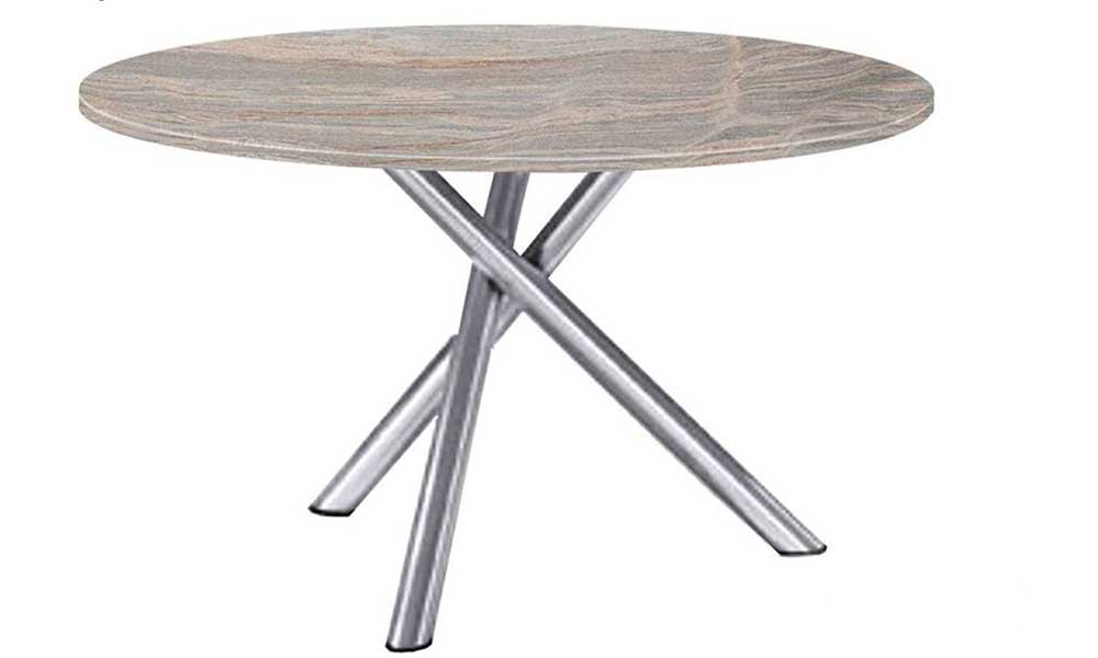 Runder Gartentisch mit Steinplatte