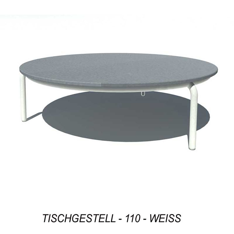 Runde  Loungetische  - Edelstahl pulverbeschichtet - Keramik Tischplatte